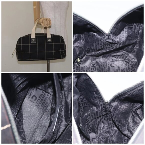 CHANEL Hand Bag Canvas Black CC - Picture 14 of 14
